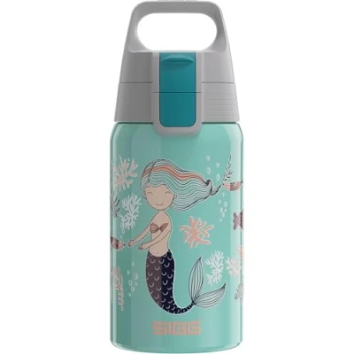 Image de SIGG Gourde Enfant En Acier Inoxydable Shield One Convient Aux Boissons Gazeuses Étanche &amp; Légère Sans BPA 0,5L, Space