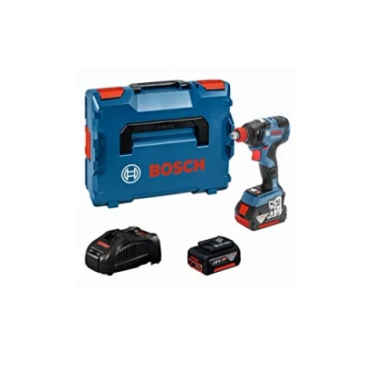 Image de Bosch Professional 18V System boulonneuse sans fil GDX 18V200 C (couple maxi : 200 Nm, avec 2 batteries 5,0 Ah, dans une L BOXX)