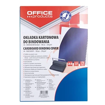 Image de Lot de 100 couvertures reliure en carton A4 250 g/m² Bleu foncé brillant/Présentation/Type pour reliure/Kind Back, Carton/Matériaux Carton/Couleur foncé/Format