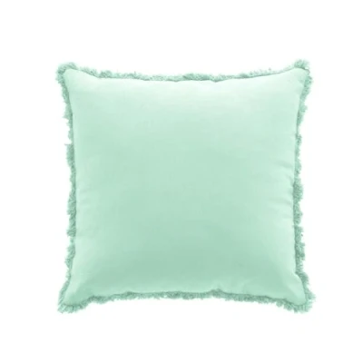 Image de douceur d&#039;intérieur, Coussin Déhoussable (45 x 45 cm) Eve Sauge, Coton Uni