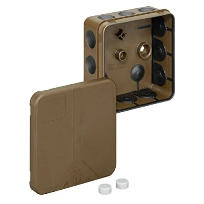 Image de Spelsberg 2 K 12 l/BR en polypropylène (PP), Thermoplastic elastomer (TPE) Electrical Junction Box Boxes (Brown, 85 mm, 37 mm)