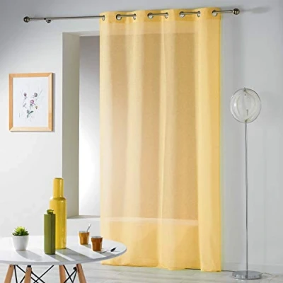 Image de douceur d&#039;interieur Telma Voilage, Jaune, 140 x 280 CM