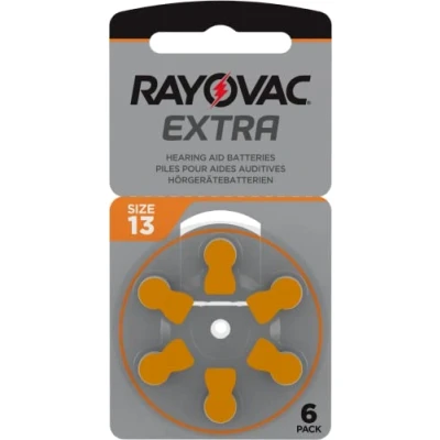Image de RAYOVAC Piles pour Amplificateur Appareil Auditif, Bouton Aide Auditive, lot de 60, taille 13