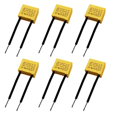 Image de BuxiuGK 6 Pièces Condensateur Polypropylène 0.22uf 220nF 275V X2 Sécurité de suppression des interférences pour feux clignotants ampoules LED non éteintes