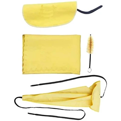 Image de POFET Kit de nettoyage 4 en 1 pour saxophone embouchure, brosse, chiffon nettoyage, écouvillon et tournevis