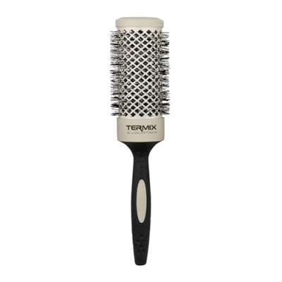 Image de Termix Evolution Soft Brosse thermique ronde en fibres spécialement conçues pour les cheveux fins et délicats, éviter la casse des abîmés détérioration de fibre capillaire, beige, diamètre Ø43