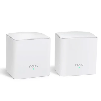 Image de Tenda WiFi Mesh Nova MW5G 2 Pack AC 1200 Système Couverture 200m² Remplacement Routeur Répéteur pour Toute la Maison Contrôle Parental Compatible avec Les Box Fibre