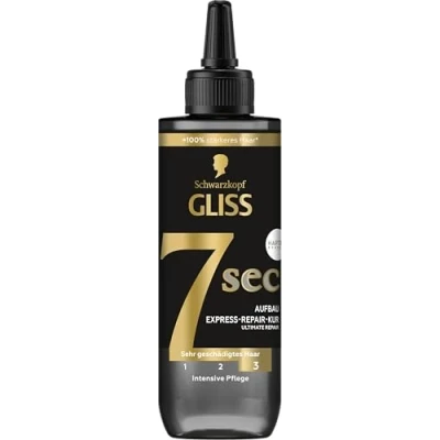 Image de Gliss Kur 7 Sec Express Repair Cure Ultimate (200 ml) répare les cheveux en seulement secondes, pour des fois plus forts et moins de casse