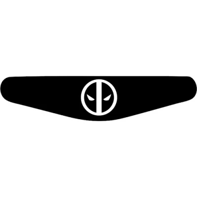 Image de Autocollant pour barre lumineuse de manette PlayStation PS4 Motif au choix Deadpool (schwarz) noir