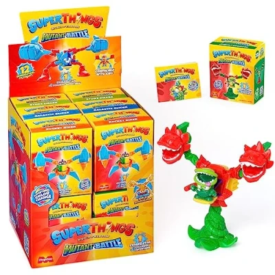 Image de SUPERTHINGS Série Mutant Battle Collection Complète de 12 Exoskeletons. Chaque boîte Contient 1 Exoskeleton + SuperThing Checklist. Compatibles avec Kids