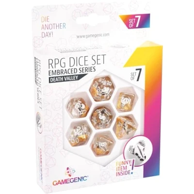 Image de Gamegenic Embraced Series Vallée de la Mort RPG Dice Set of 7 Role Playing (JDR) Board Games Card Accessories and Supplies for