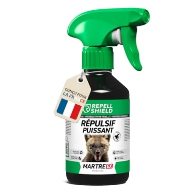 Image de RepellShield® Repulsif Anti Fouine + Rongeur 250ml Menthe Poivrée Ultra Concentrée Non Tachant Longue Durée Éloigne les Animaux Nuisibles Martre pour Voiture et Maison