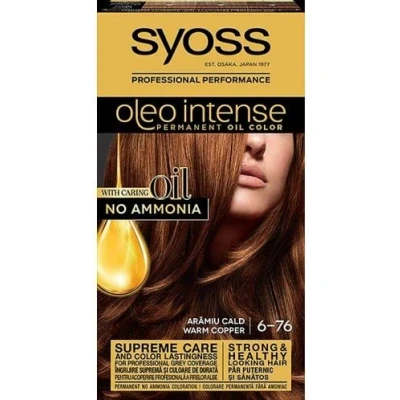 Image de Syoss Oleo Intense 6 76 Lot de 3 flacons cuivre chaud 115 ml