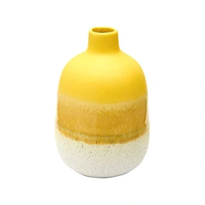 Image de Sass &amp; Belle Vase Mojave avec vernis jaune
