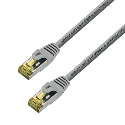 Image de OCIODUAL Aisens Câble Ethernet RJ45 2m Cat.7 600Mhz LSZH SFTP PIMF LAN Local Cordon Reseaux Gris pour PC Laptop PS5 A146 0335