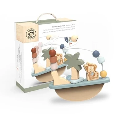 Image de Speedy Monkey Labyrinthe de Perles à bascule 21 x 6,6 22 cm Multicolore Jouet en Bois pour Enfants Détails soignés Excellente idée Cadeau, SP1016