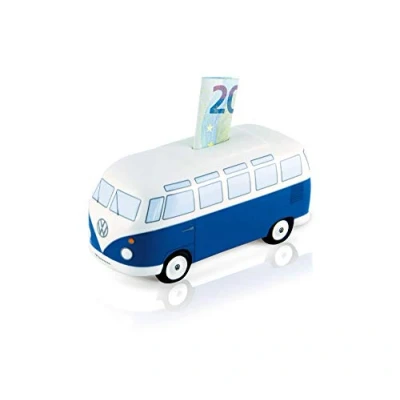 Image de BRISA VW Collection Tirelire Cochon Design Combi T1 Bus Samba (Classic Bus/Bleu)