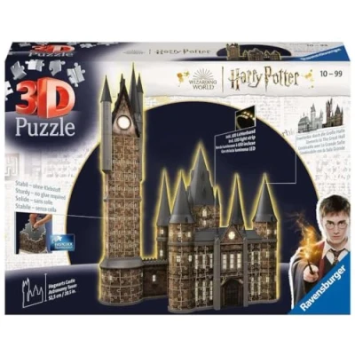 Image de Ravensburger Puzzle 3D Building Château de Poudlard illuminé La Tour d&#039;Astronomie / Harry Potter A partir 10 ans 540 pièces numérotées à assembler sans colle Accessoires inclus 11551