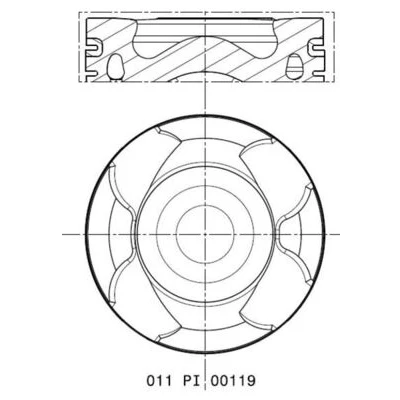 Image de Piston MAHLE ORIGINAL 011 PI 00119 000
