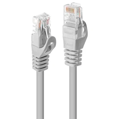 Image de Lindy Cordon de raccordement RJ 45 (M) pour 1 m UTP CAT 5e moulé, sans crochet, bloqué gris