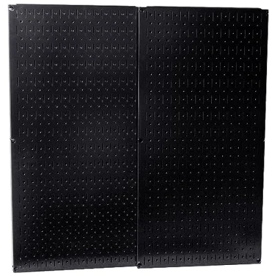 Image de Wall Control 30 P 3232B Lot de 2 panneaux perforés en métal noir 81,3 cm haut x 40,6 large