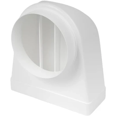 Image de Vent Systems Raccord coudé à 90 degrés pour canaux rectangulaires de 220 x mm vers tuyaux ronds 150 diamètre Système ventilation, chauffage, refroidissement