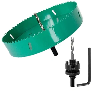Image de Scie cloche 200mm, LAIWEI A2 mèche à arbre pour usage intensif, foret 4341,outil de perçage percer des trous dans différents types bois, aluminium, PVC, etc.