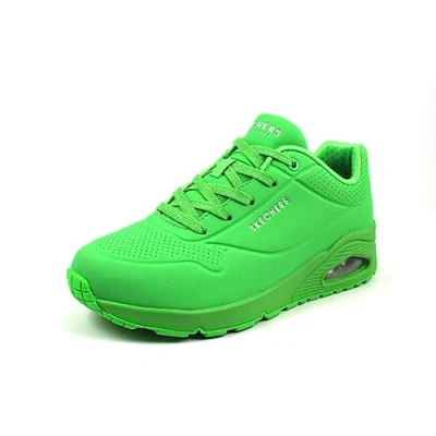 Image de Skechers Sport UNO Baskets basses, Femme, Taille: 39.5, Green durabuck / mesh Cuir matière synthétique