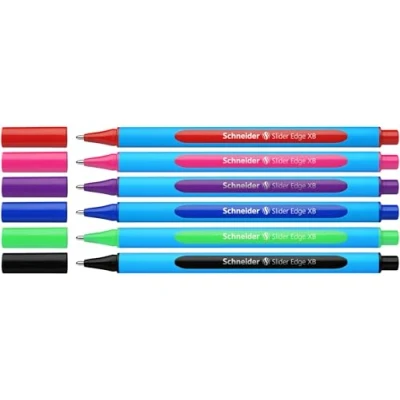 Image de Schneider Slider Edge XB 152284 Lot de 5 stylos à bille triangulaires indélébiles Épaisseur trait