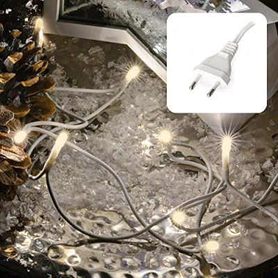 Image de hellum Mini Guirlande lumineuse LED Intérieur, 1,35 m Longueur de la Lumière 10 Intérieure Classique Blanc Chaud Avec Connecteur,