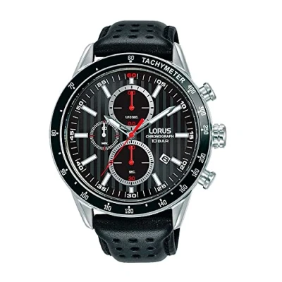 Image de Lorus Hommes Analogique Quartz Montre avec Bracelet en Cuir RM335GX9