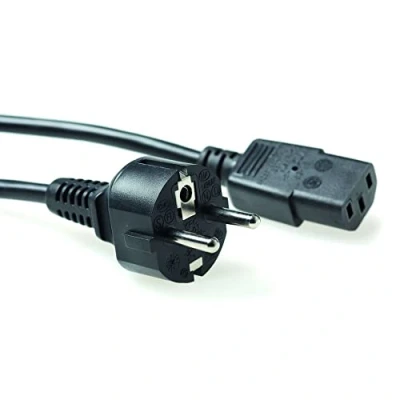 Image de ACT Câble d&#039;alimentation PC 1,5 m, C13, CEE 7/7, Contact de Protection vers C13 3 Broches AK5014 Noir