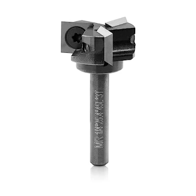 Image de Genmitsu CNC Spoilboard Surface Router Bit, tige de 1/2&quot; 1 diamètre coupe 4 ailes, fraiseuse pour aplatir les dalles, fraise à insert en carbure SS06