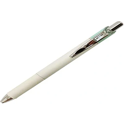 Image de Pentel Energel Clena rétractable liquide Stylo à encre gel, Micro Pointe fine aiguille 0,5 mm, noire, corps Vert menthe (Bln75lk a)