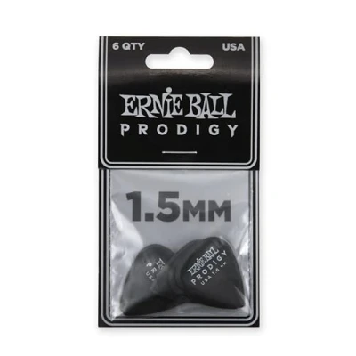 Image de Ernie Ball Lot de 6 médiators standard Prodigy, 1,5 mm, noir