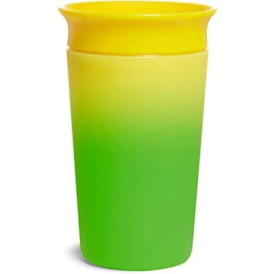 Image de Munchkin Tasse d’Apprentissage Miracle 360, qui Change de Couleur pour Bébé et Nourrisson, Antifuites sans BPA, Compatible Lave Vaisselle, Verre 12 mois plus 266 ml, jaune