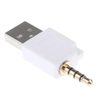 Image de Gazechimp Adaptateur Usb 2.0 à 3.5mm pour Apple iPod Shuffle 1ère 2ème Génération Blanc