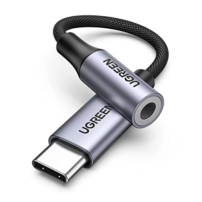 Image de UGREEN Adaptateur USB C Jack 3.5mm TRRS Compatible avec iPhone 16 Pro Max Plus 15 Galaxy S24 S23 S22 Pixel 9 8 7 MacBook Air M3 M2 iPad Câble Casque Micro DAC 4 Pôles (Gris 1pc)