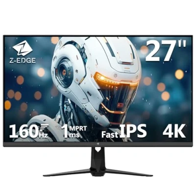 Image de Z Edge Écran PC 27&#039;&#039; IPS 160Hz, 4K UHD (3840x2160), 1ms, FreeSync, Moniteur Gaming Bureau, Inclinaison Réglable, Couleurs Ultra Réalistes &amp;Cadre Slim, 2xHDMI2.0 &amp; 2xDP1.4, VESA,HDMI Câble Inclus