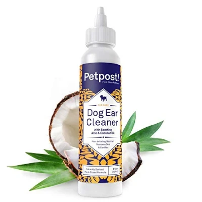 Image de Petpost Nettoyant d&#039;oreilles pour Chien Le Meilleur remède sans Alcool ni médicaments 8 Once.