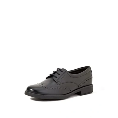 Image de Geox JR Agata Derbies pour enfants, Taille: 32, Black Cuir