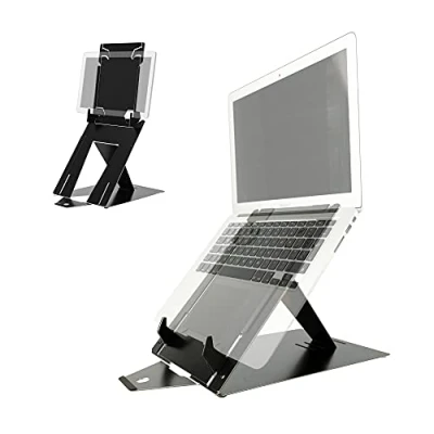 Image de R Go Tools Riser Support pour tablette et ordinateur portable Duo, adapté écran de 10 à 22 pouces, noir Neuf