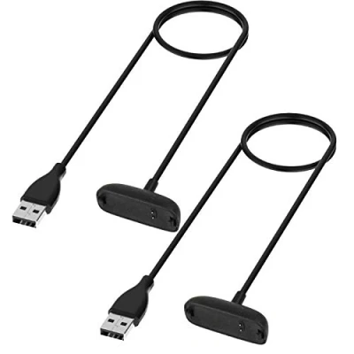 Image de TECHGEAR 2 Pack Câble de Remplacement Chargeur USB pour Inspire 2, Ace 3, Station Recharge Compatible avec Fitbit Activité fréquence Cardiaque et Remise en Forme