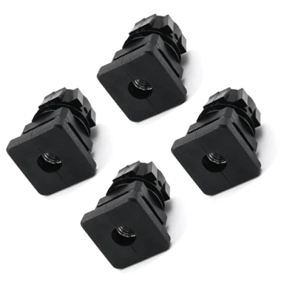 Image de Design61 Lot de 4 bouchons filetés carrés 25 x mm 1 à 1,5 avec filetage intérieur M8