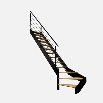 Image de SPECTRA Escalier 1/4 tournant gauche à LED intégrées, noir