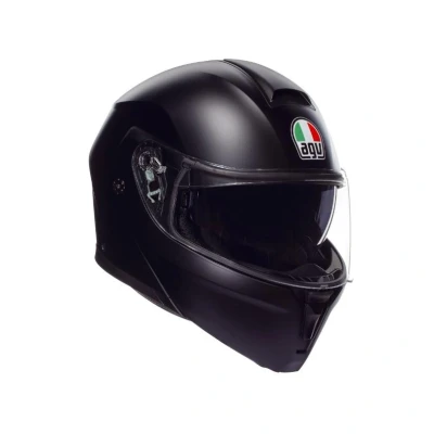 Image de AGV Streetmodular ECE 22 06 Mono, Casque De Moto Modulable Homologué P/J avec Pare Soleil, Noir Mat, S