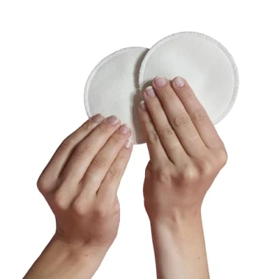 Image de Carriwell Femmes Coussinets D&#039;Allaitement En Coton Lavable, Une Protection Fiable Contre L&#039;Humidité, Perméable À L&#039;Air, Réutilisable, Y Compris La République Tchèque[blanc][]