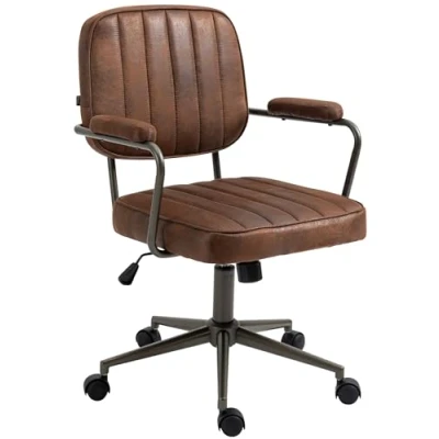 Image de CLP Chaise De Bureau Natrona I Ergonomique Réglable en Hauteur Pivotant À 360 Degrés avec Fonction Bascule Rembourrée, Couleur:Cognac