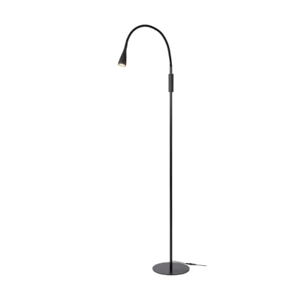 Image de LUCIDE ZOZY Lampadaire/lampe de lecture LED Dim. 1x3W 3000K 3 StepDim Noir