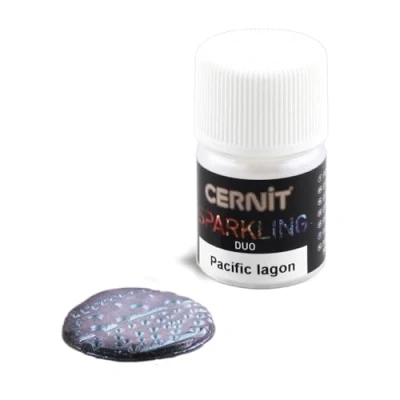 Image de CERNIT CE6130002005C Poudre colorée effet d’irisation Pacific Lagoon Peut être mélangé Pot 2g